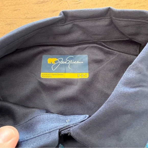 Jack Nicklaus Men's Black Floral Polo Shirt - Picture 3 of 6